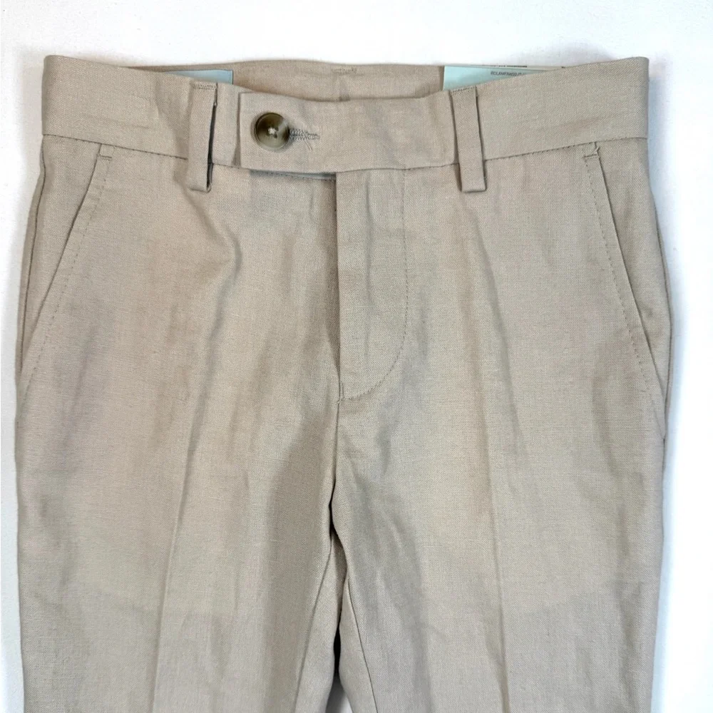 NWT CLASS CLUB Boys Khaki Dress‎ Pants Modern Fit Adjustable Waist Size 4 NEW